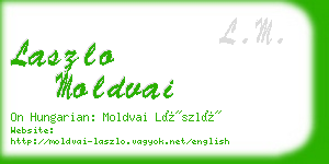 laszlo moldvai business card